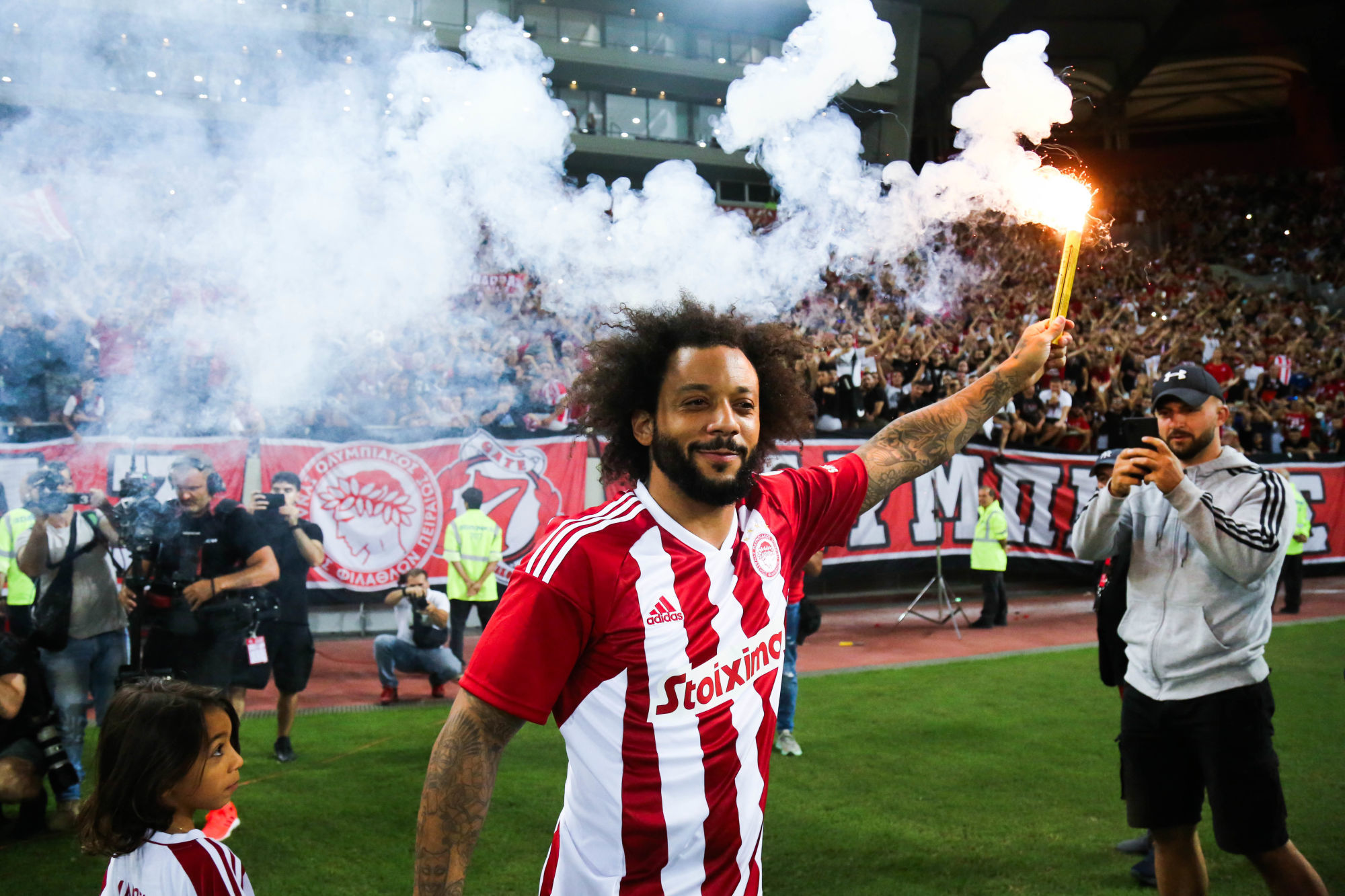 Marcelo a eu droit à un accueil spectaculaire à l&#039;Olympiakos