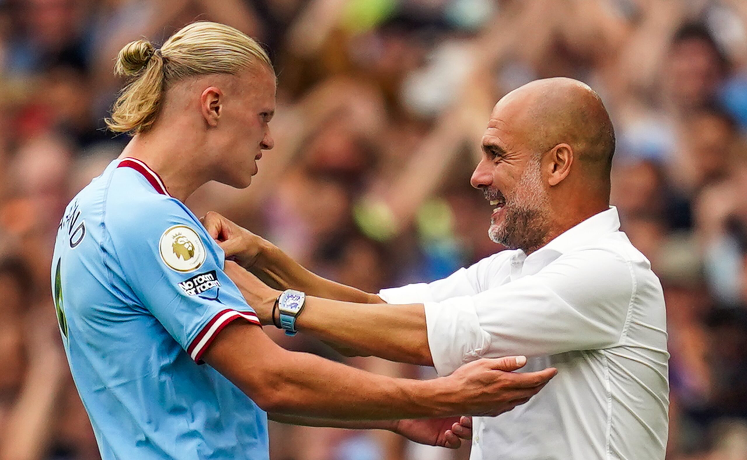 City : Pep Guardiola plein d&#039;humour après le triplé d&#039;Erling Haaland